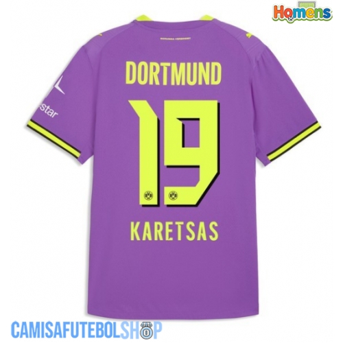 Camisa de time de futebol Borussia Dortmund Konstantinos Karetsas #19 Replicas 3º Equipamento 2026-27 Manga Curta